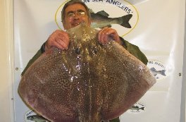 Record Thornback Ray rod caught off E Portlemouth shore